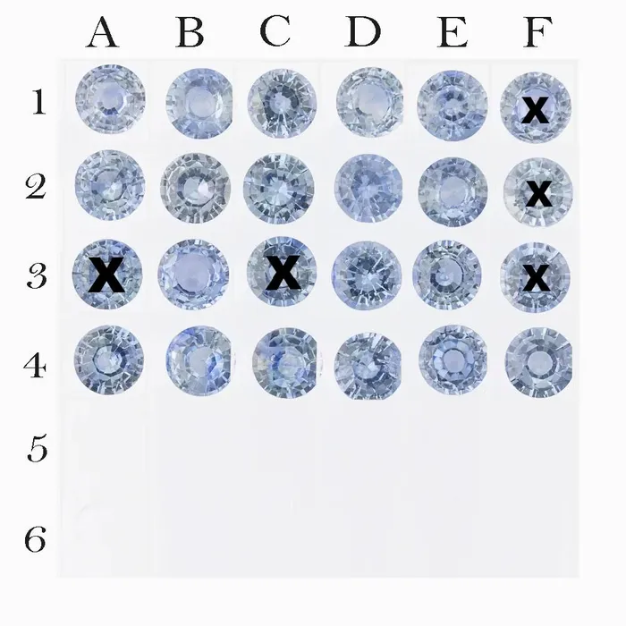 Envero Jewelry 055ct Calibrated Round Ceylon Blue Sapphire 50mm Rings