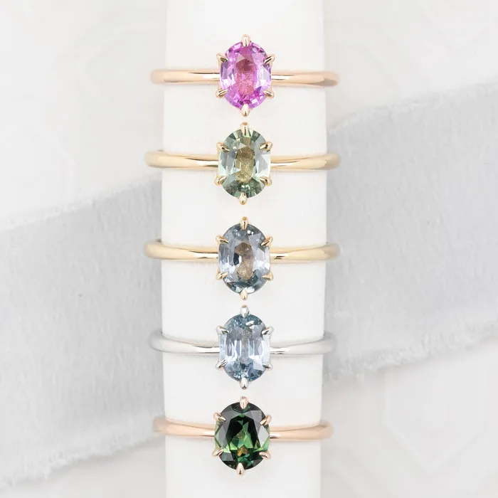 Envero Jewelry Rings Floryn Ring 137ct Light Blue Oval Unheated Sapphire 14K White Gold One of a kind Envero Jewelry Rings Floryn Ring 137ct Light Blue Oval Unheated Sapphire 14K White Gold One of a kind