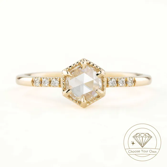 Rings Envero Jewelry Grace Ring Round Rose Cut Diamond