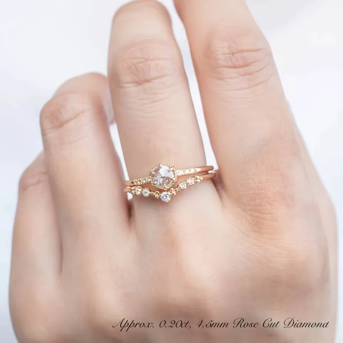 Rings Envero Jewelry Grace Ring Round Rose Cut Diamond