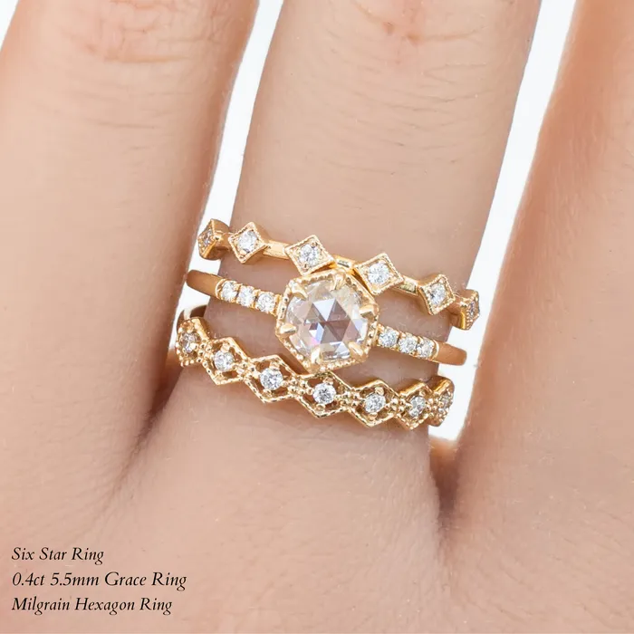 Rings Envero Jewelry Grace Ring Round Rose Cut Diamond