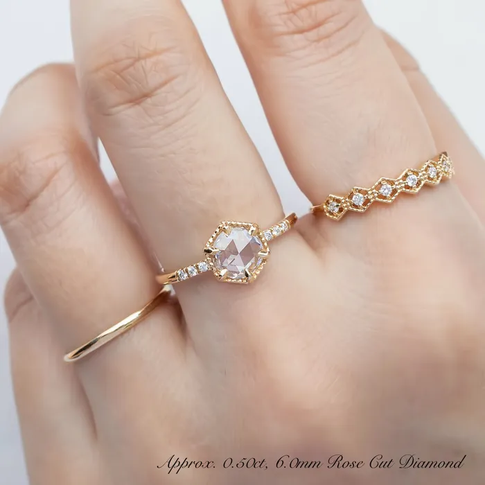 Rings Envero Jewelry Grace Ring Round Rose Cut Diamond