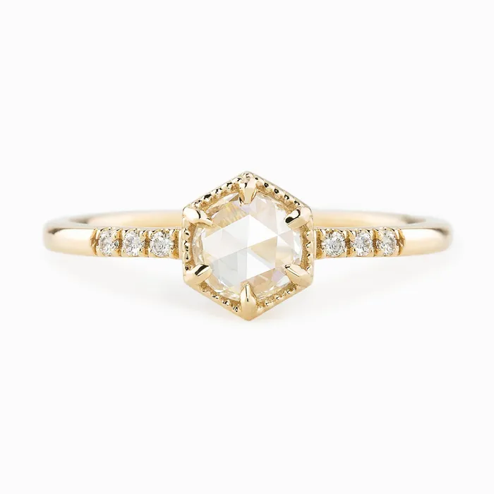 Rings Envero Jewelry Grace Ring Round Rose Cut Diamond