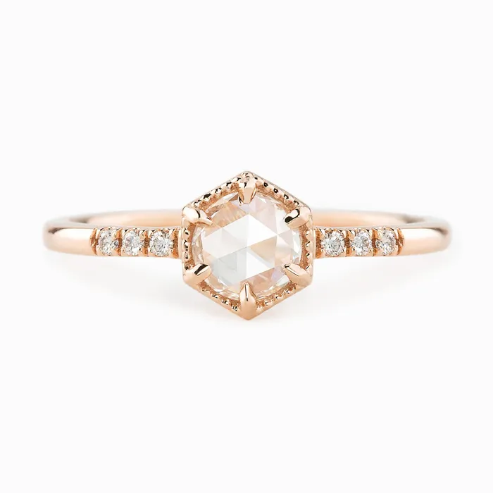 Rings Envero Jewelry Grace Ring Round Rose Cut Diamond