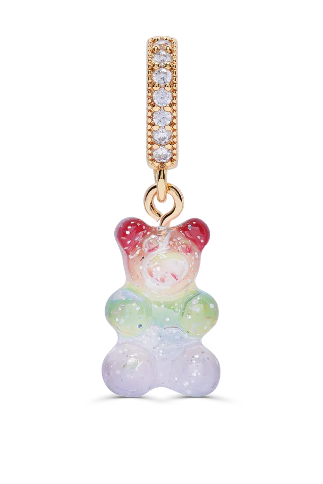 Crystal Haze Jewelry Rings Rainbow Nostalgia bear Pave Connector