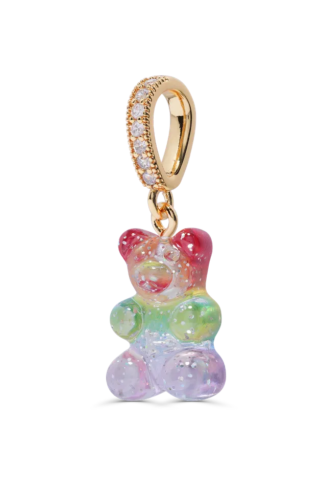 Crystal Haze Jewelry Rings Rainbow Nostalgia bear Pave Connector