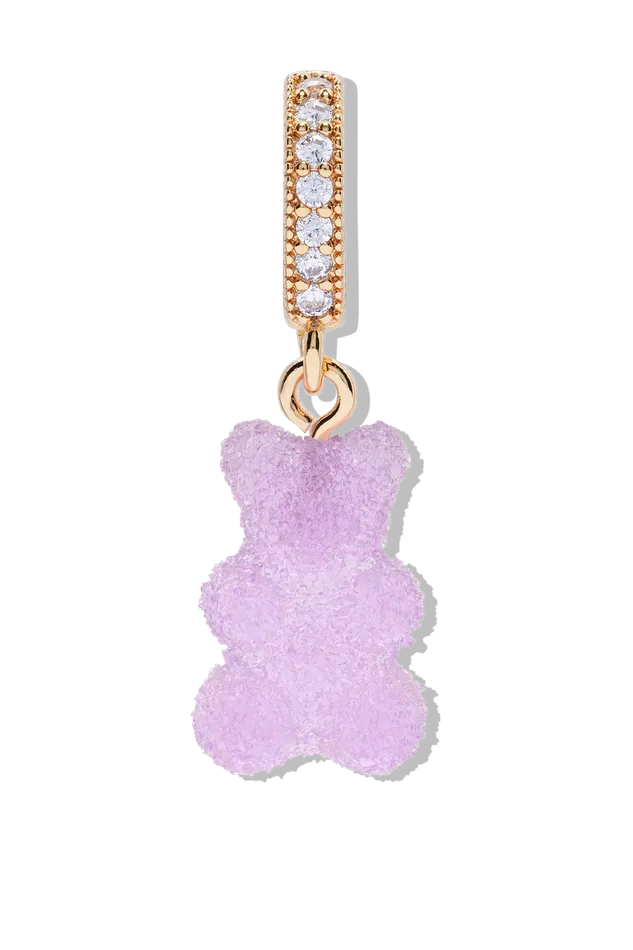 Fizzy Nostalgia Bear Pave connector Grape Crystal Haze Jewelry EU Rings