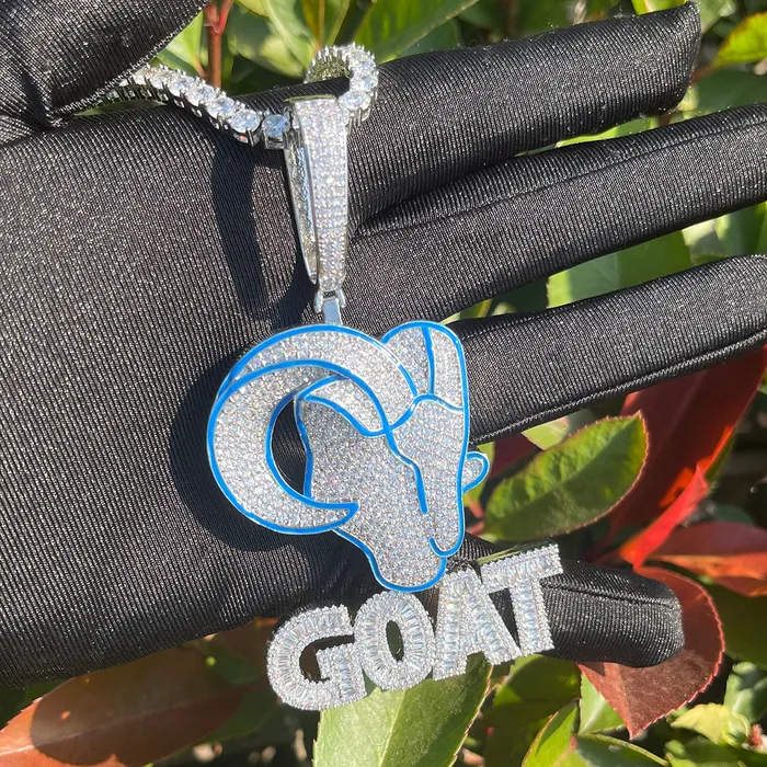 Necklaces Goat Iced Out Diamond Pendant Necklace Goat