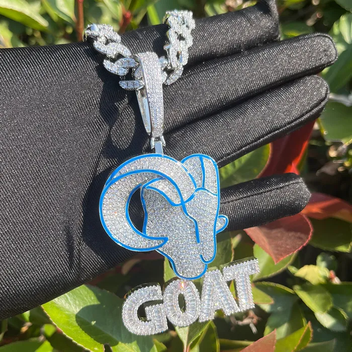 Necklaces Goat Iced Out Diamond Pendant Necklace Goat