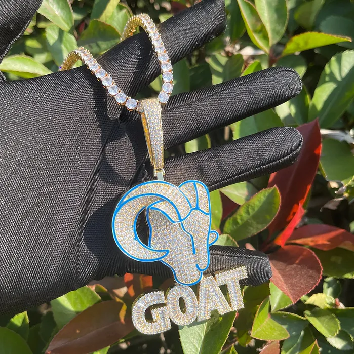 Necklaces Goat Iced Out Diamond Pendant Necklace Goat
