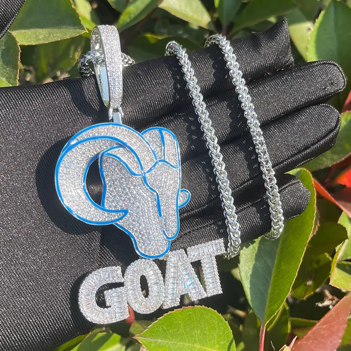 Necklaces Goat Iced Out Diamond Pendant Necklace Goat