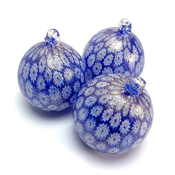 Rings La Fornasotta Christmas Glass bauble Murrina blue