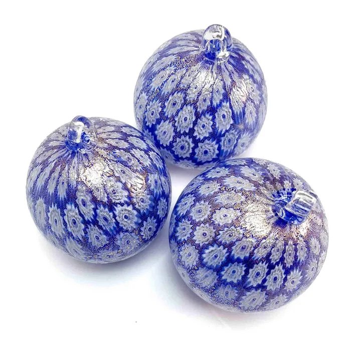 Rings La Fornasotta Christmas Glass bauble Murrina blue