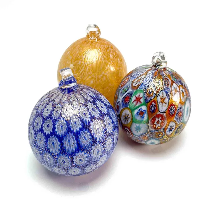 Rings La Fornasotta Christmas Glass bauble Murrina blue
