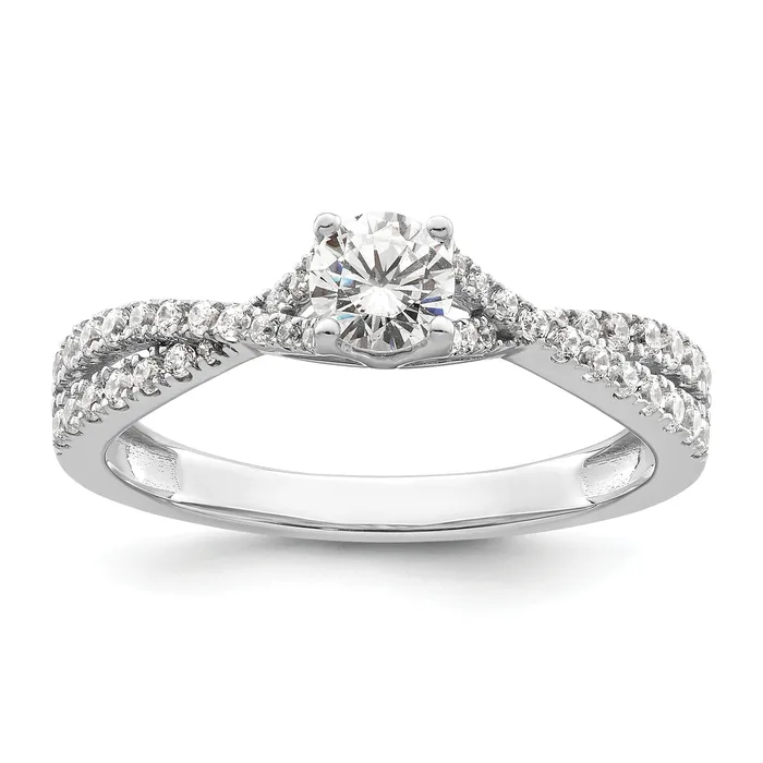 033ct CZ Solid Real 14k White Gold Polish Complete Round Dia Engagement Ring Goldia Rings 033ct CZ Solid Real 14k White Gold Polish Complete Round Dia Engagement Ring Goldia Rings