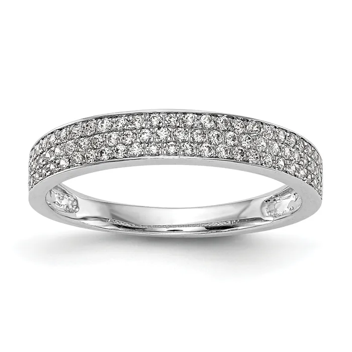 037ct CZ Solid Real 14k White Gold Wedding Wedding Band Ring Goldia Rings 037ct CZ Solid Real 14k White Gold Wedding Wedding Band Ring Goldia Rings