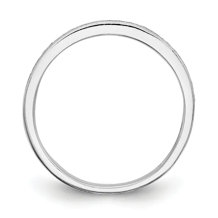 037ct CZ Solid Real 14k White Gold Wedding Wedding Band Ring Goldia Rings