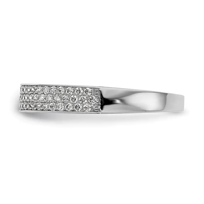 037ct CZ Solid Real 14k White Gold Wedding Wedding Band Ring Goldia Rings