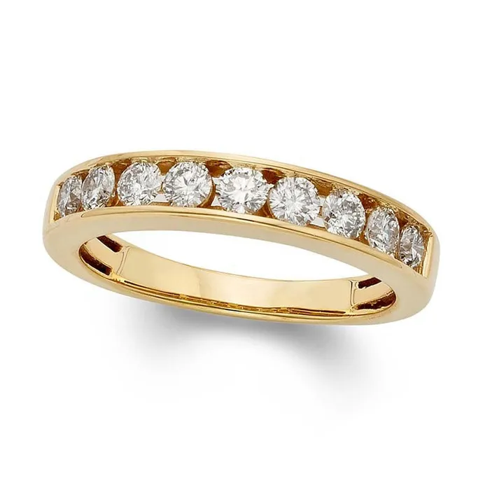 075 CT TW Certified Natural Diamond Eleven Stone Anniversary Band in Solid 14K Gold II1 Goldia Rings 075 CT TW Certified Natural Diamond Eleven Stone Anniversary Band in Solid 14K Gold II1 Goldia Rings