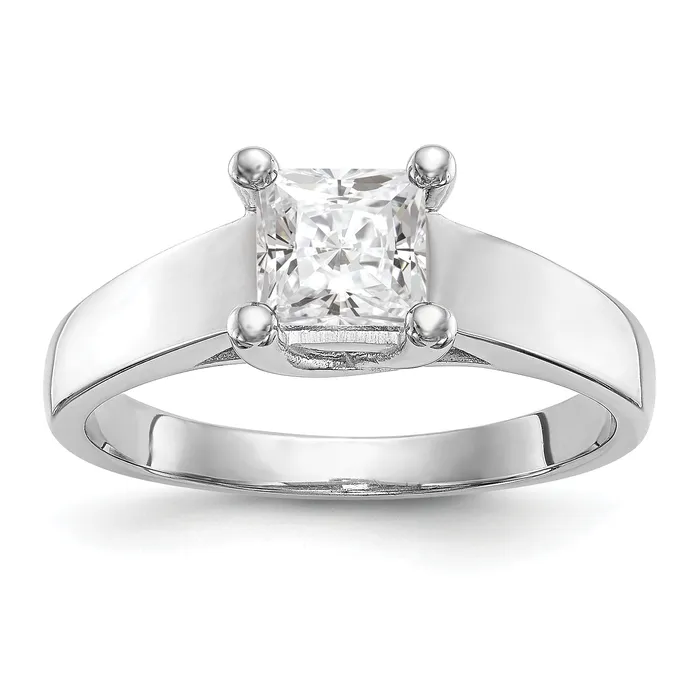 100ct CZ Solid Real 14k White Gold Square Solitaire Engagement Ring Goldia Rings 100ct CZ Solid Real 14k White Gold Square Solitaire Engagement Ring Goldia Rings
