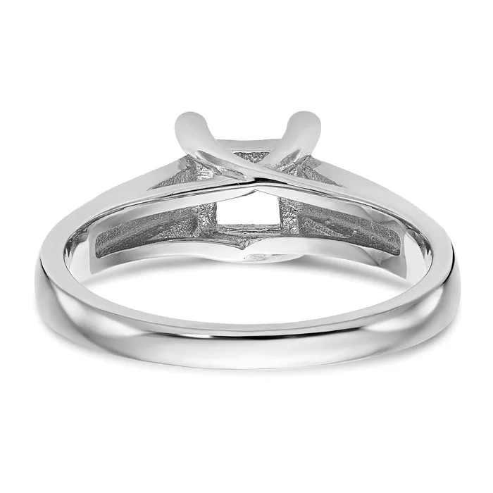 100ct CZ Solid Real 14k White Gold Square Solitaire Engagement Ring Goldia Rings