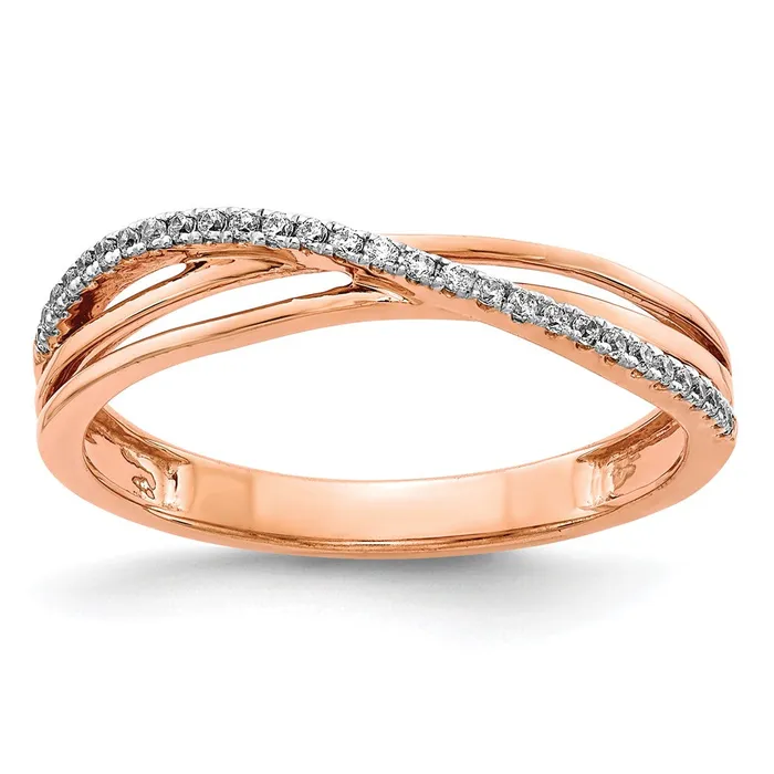 14k Rose Gold Real Diamond Ring Goldiacom Rings