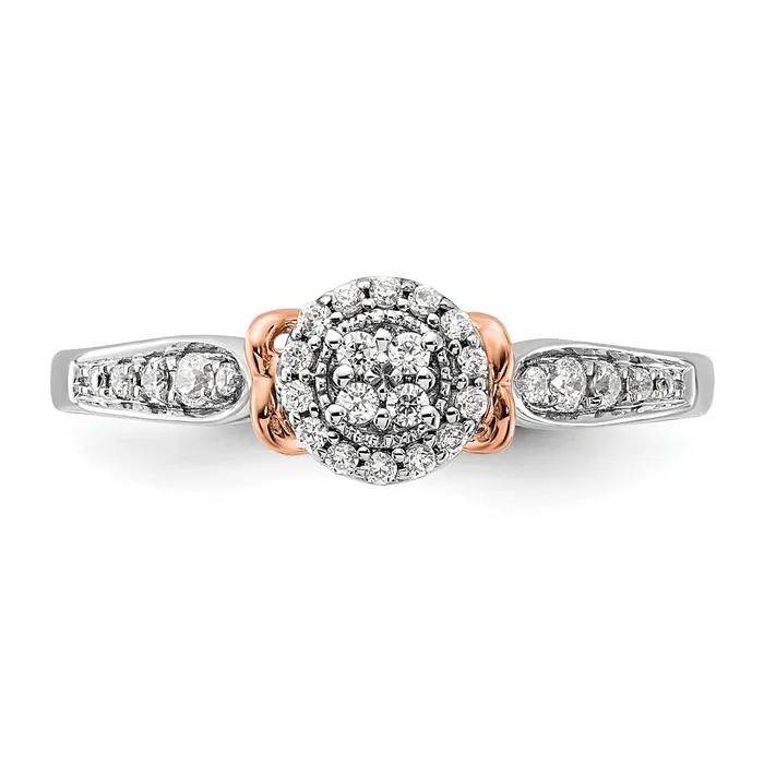 14K TwoTone Lab Grown Diamond VSSI G Oval Cluster Ring Goldia Rings