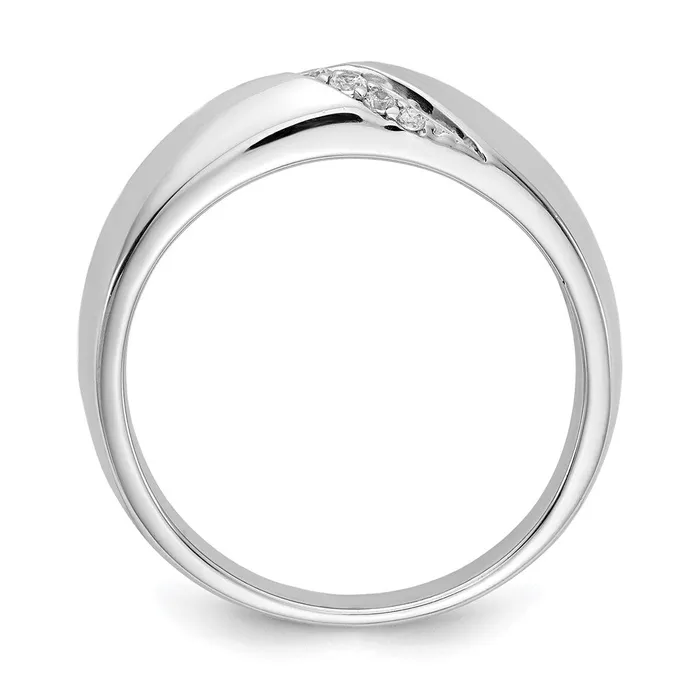 14k White Gold Real Diamond Mens Ring Goldiacom Rings