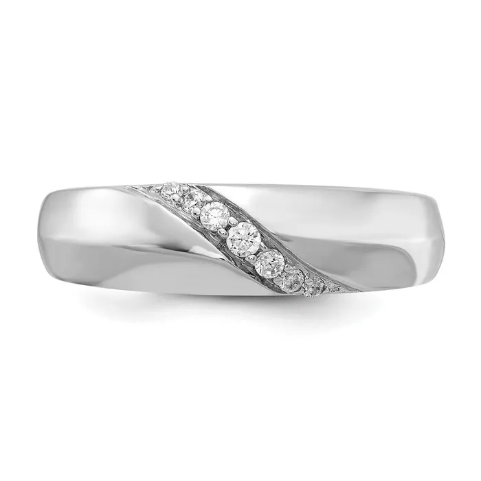 14k White Gold Real Diamond Mens Ring Goldiacom Rings