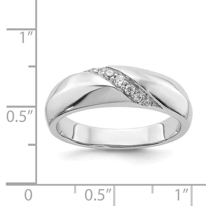 14k White Gold Real Diamond Mens Ring Goldiacom Rings