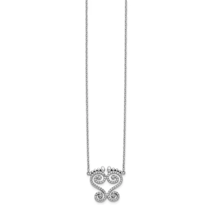 14k White Gold Real Diamond Necklace Goldia Necklaces