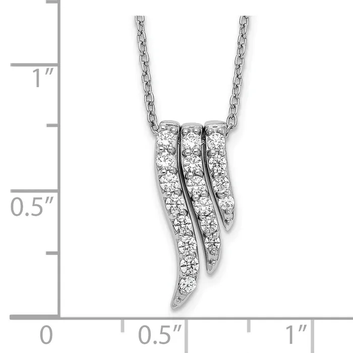 14k White Gold Real Diamond Necklace Goldia Necklaces