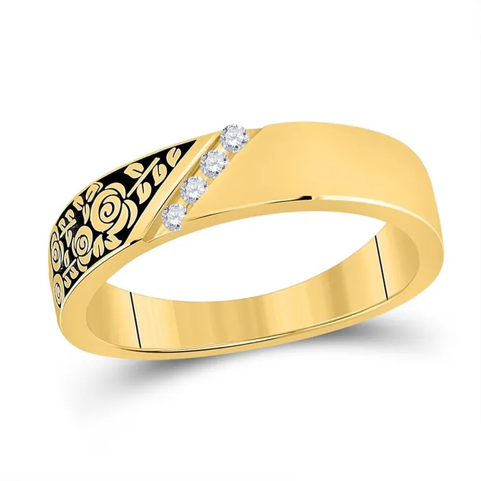 14k Yellow Gold Round Diamond Wedding Rose Flower Band Ring 120 Cttw gndatlanta Rings 14k Yellow Gold Round Diamond Wedding Rose Flower Band Ring 120 Cttw gndatlanta Rings