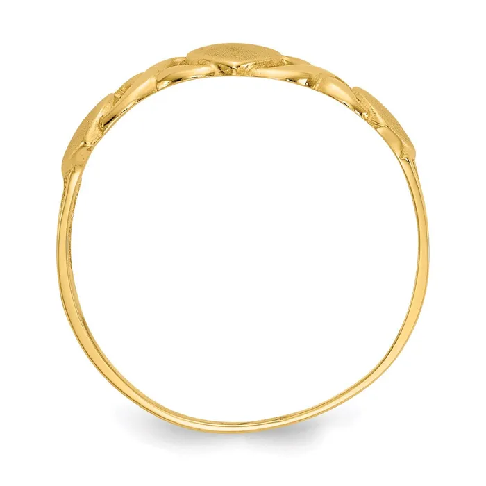 14K Yellow Gold Triple Heart Ring Goldia Rings