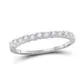gndatlanta 10k White Gold Round Diamond Single Row Band Ring 16 Cttw Rings