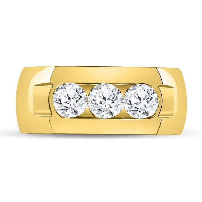 gndatlanta Rings 14k Yellow Gold Round Diamond Wedding Band Ring 138 Cttw Certified gndatlanta Rings 14k Yellow Gold Round Diamond Wedding Band Ring 138 Cttw Certified