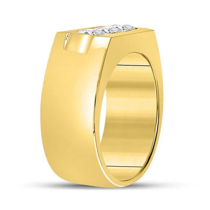 gndatlanta Rings 14k Yellow Gold Round Diamond Wedding Band Ring 138 Cttw Certified