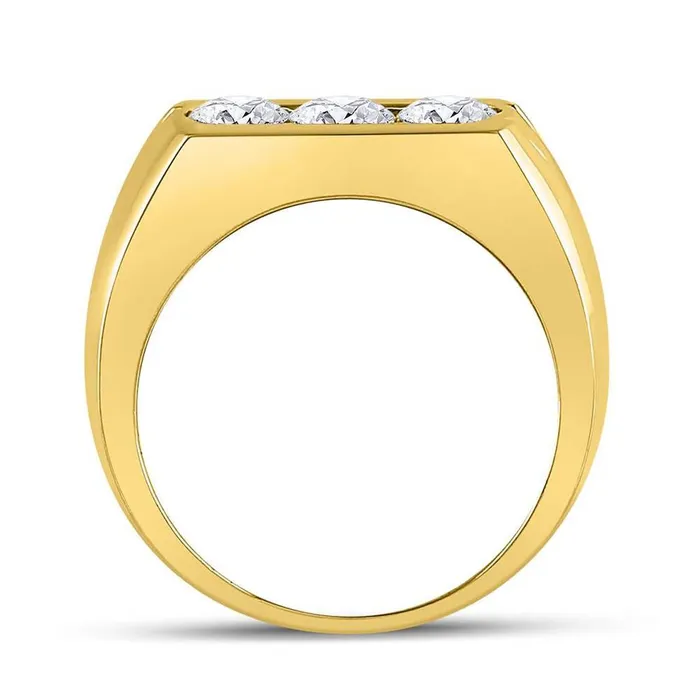 gndatlanta Rings 14k Yellow Gold Round Diamond Wedding Band Ring 138 Cttw Certified