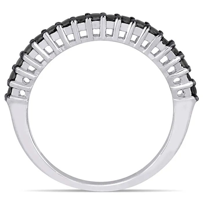 Goldia 020 CT TW Black Enhanced Natural Diamond Anniversary Band in Solid 10K White Gold Rings Goldia 020 CT TW Black Enhanced Natural Diamond Anniversary Band in Solid 10K White Gold Rings