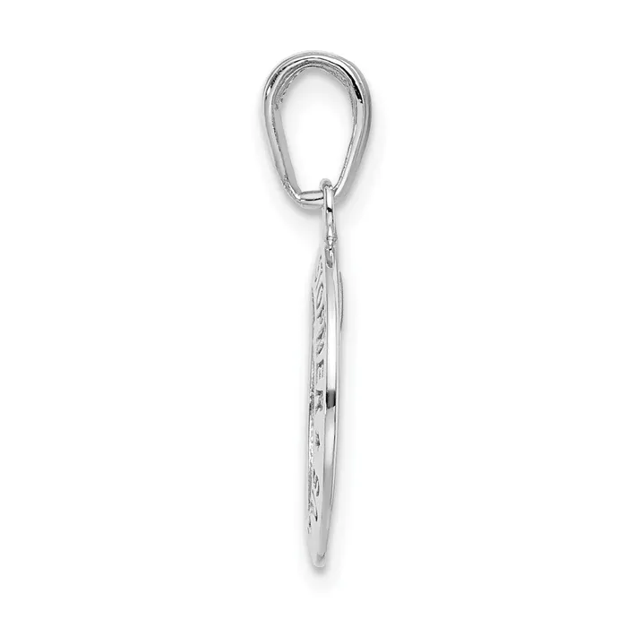Goldia Charm Necklaces 14k White Gold Saint Christopher Medal Charm