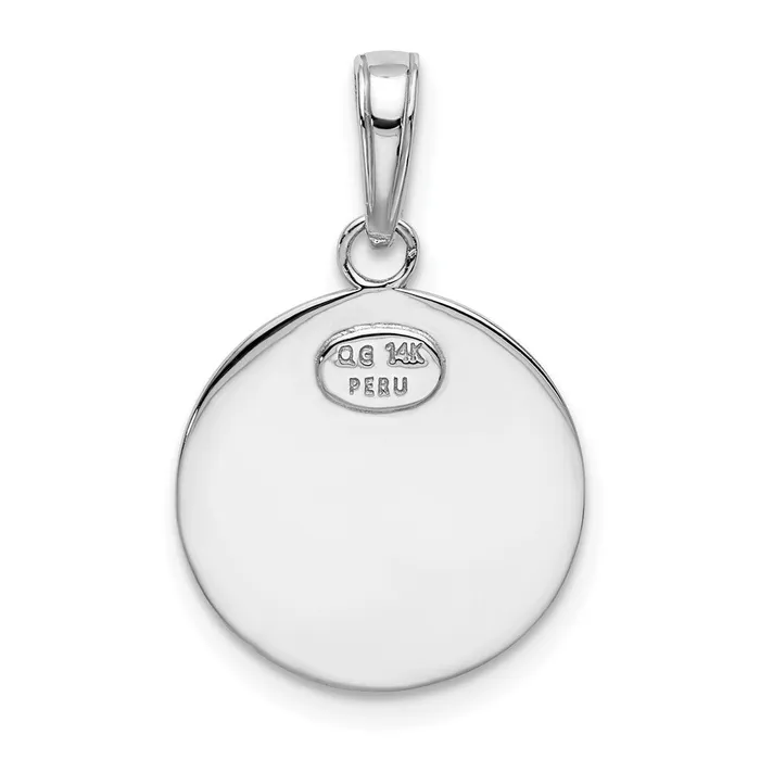 Goldia Charm Necklaces 14k White Gold Saint Christopher Medal Charm