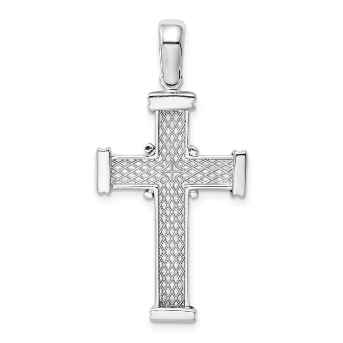 Goldia Necklaces 14k White Gold Latin Cross Pendant