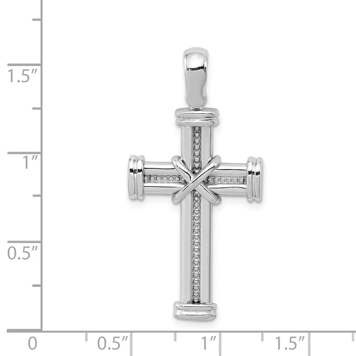 Goldia Necklaces 14k White Gold Latin Cross Pendant
