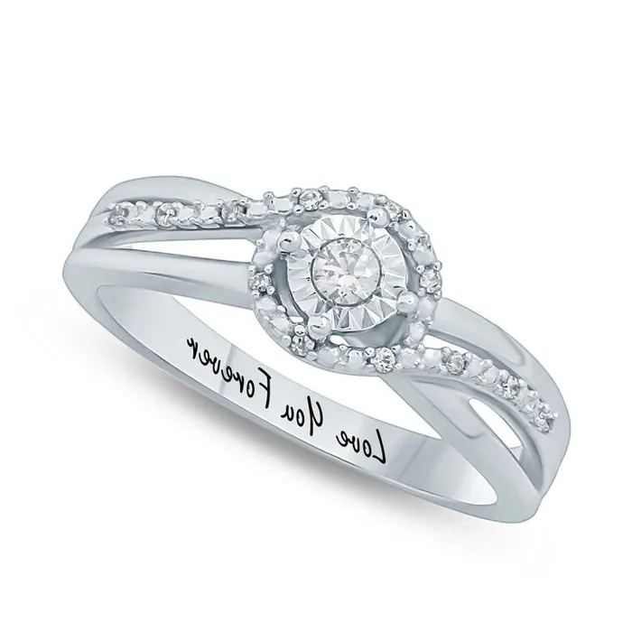 Goldia Rings 010 CT TW Natural Diamond Swirl Bypass Triple Row Split Shank Promise Ring in Sterling Silver 118 Characters Goldia Rings 010 CT TW Natural Diamond Swirl Bypass Triple Row Split Shank Promise Ring in Sterling Silver 118 Characters