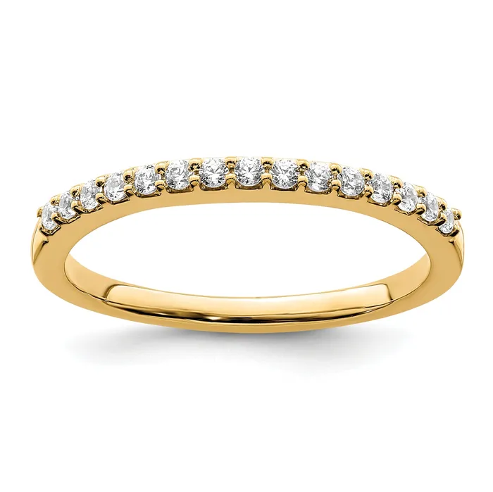 Goldia Rings 018ct CZ Solid Real 14k Polished Matching Wedding Wedding Band Ring Goldia Rings 018ct CZ Solid Real 14k Polished Matching Wedding Wedding Band Ring