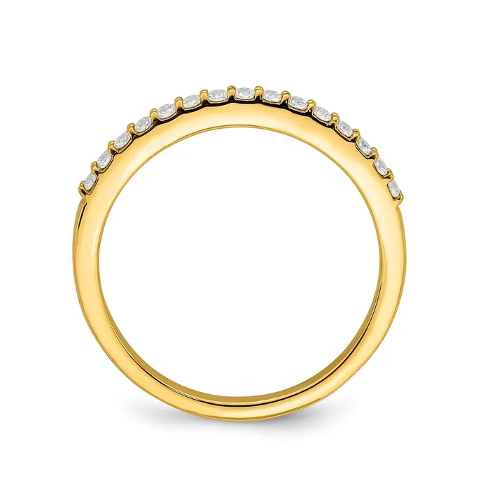 Goldia Rings 018ct CZ Solid Real 14k Polished Matching Wedding Wedding Band Ring