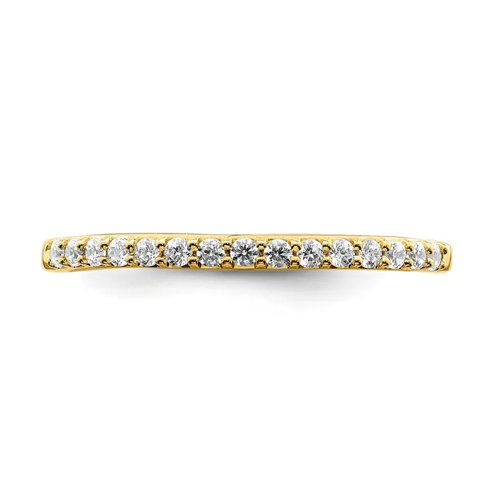 Goldia Rings 018ct CZ Solid Real 14k Polished Matching Wedding Wedding Band Ring