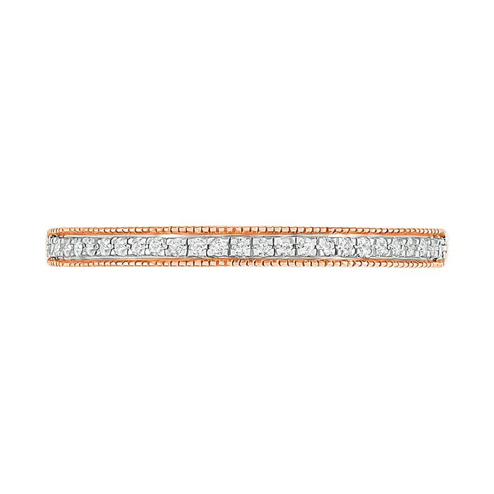 Goldia Rings 033 CT TW Marquise Natural Diamond Frame Antique VintageStyle Bridal Engagement Ring Set in Solid 10K Rose Gold