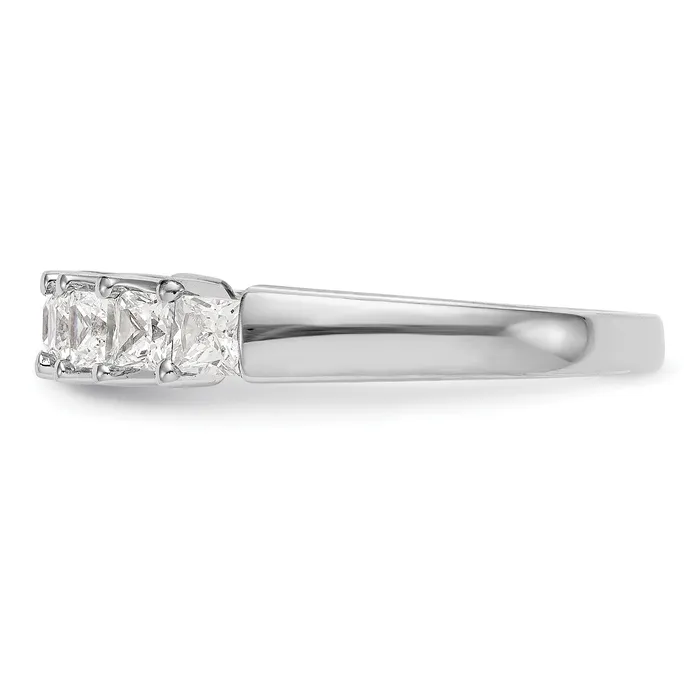 Goldia Rings 125ct CZ Solid Real 14K White Gold 9Stone Wedding Band Ring