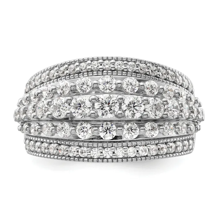 Goldia Rings 14k White Gold 1 12 Ct Lab Grown Diamond VSSI G Fashion Ring